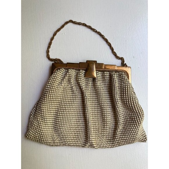 Vintage Whiting & Davis Gold Mesh Evening Bag With Chain Handle- READ - Picture 3 of 14